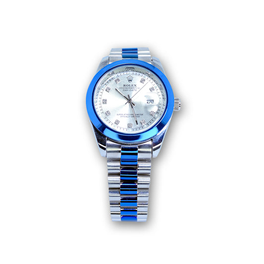 Rolex Blue and Silver