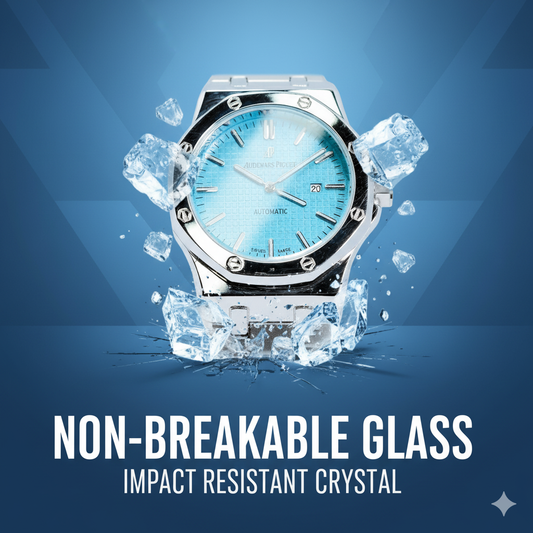 AP Automatic Silver and Sky Blue Watch