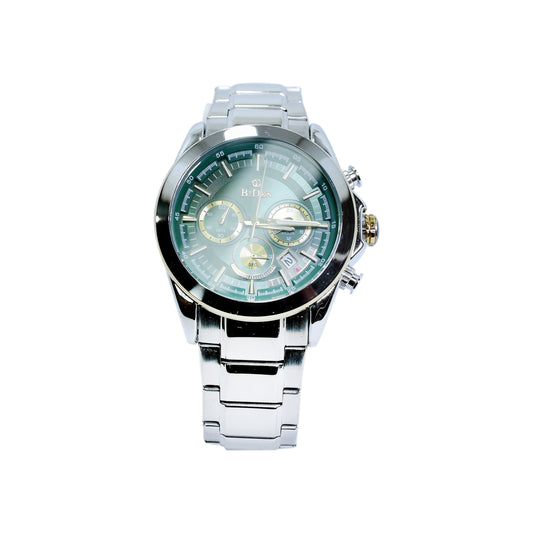 Biden Silver and Dark Green Watch